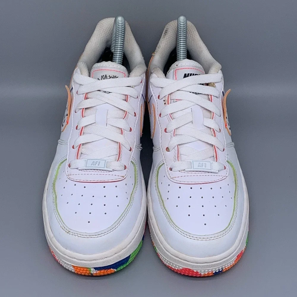 Nike Air Force 1 Low‎ LV8 GS Doodle White Multi Color Shoes  DV1366-111 Mens 5Y